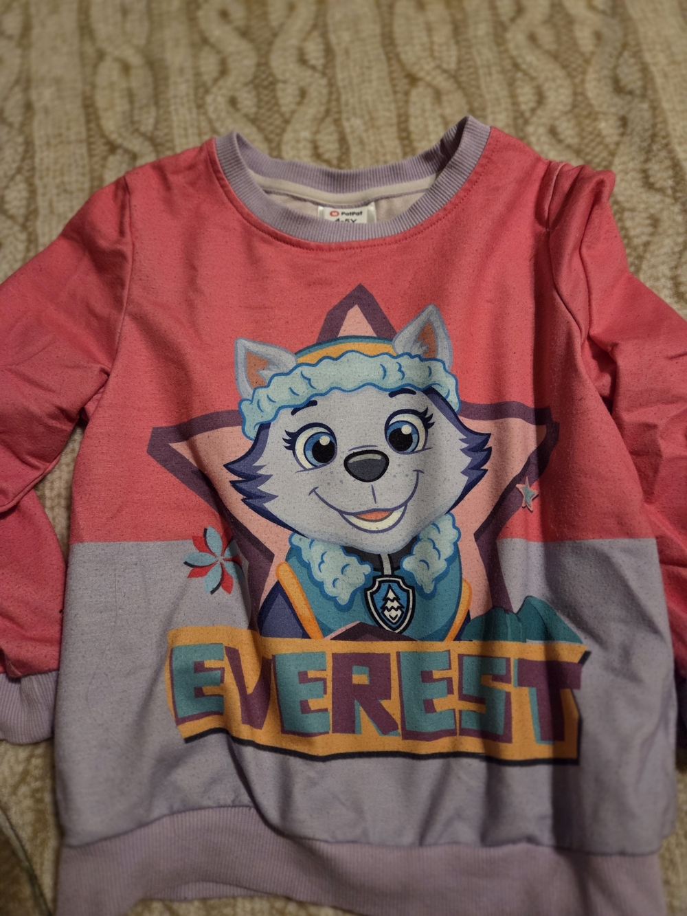 PatPat Pink and Lavender 'Everest' Graphic Long Sleeve Tee